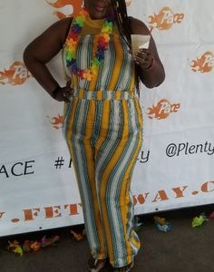 Tropical Stripe Jumpsuit